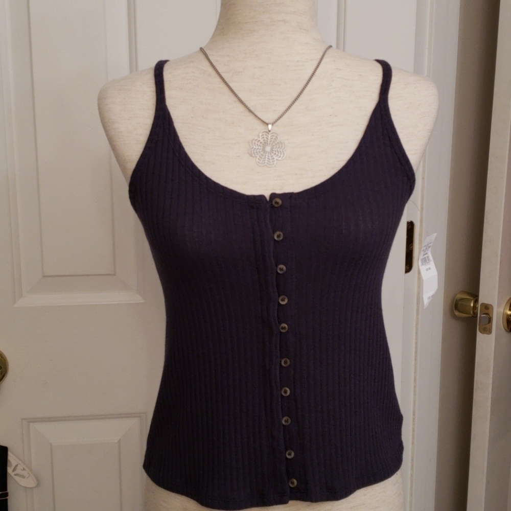 AMERICAN eagle ribbed button front cami NWT